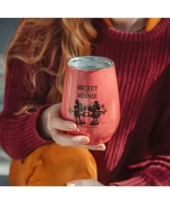 Silver Buffalo Disney Mickey & Minnie Stainless Steel Tumbler with Lid | Holds 10 Ounces -Water Bottles Sales unnamed file 1016