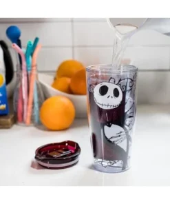 The Nightmare Before Christmas Silver Buffalo Nightmare Before Christmas Jack Frame 20oz Double Wall Travel Tumbler -Water Bottles Sales unnamed file 1037