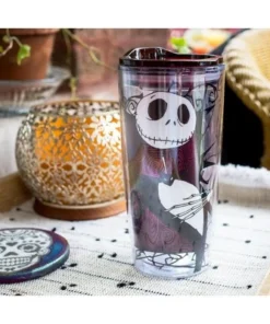 The Nightmare Before Christmas Silver Buffalo Nightmare Before Christmas Jack Frame 20oz Double Wall Travel Tumbler -Water Bottles Sales unnamed file 1038