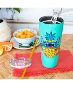 Silver Buffalo Disney Lilo & Stitch Ohana 22oz Stainless Steel Tumbler w/ Straw -Water Bottles Sales unnamed file 1046