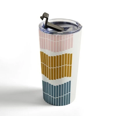 Society6 June Journal Pastel Piano Keys 20 oz Stainless Steel Travel Mug - Deny Designs 4 Society6 June Journal Pastel Piano Keys 20 oz Stainless Steel Travel Mug - Deny Designs - Image 2