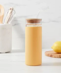 Water Bottles Sales 35 16.9oz Glass Tumbler with Straw & Silicone Sleeve - Thresholdโข Asparagus