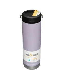 Klean Kanteen 20oz TKWide Insulated Stainless Steel Water Bottle with Twist Straw Cap Black