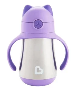 Munchkin Cool Cat Stainless Steel Straw Cup - 8oz Blue -Water Bottles Sales unnamed file 1155