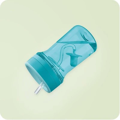 NUK Everlast Straw Cup - Teal Blue - 10oz/2pk 4 NUK Everlast Straw Cup - Teal Blue - 10oz/2pk - Image 2