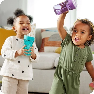 NUK Everlast Straw Cup - Teal Blue - 10oz/2pk 6 NUK Everlast Straw Cup - Teal Blue - 10oz/2pk - Image 4