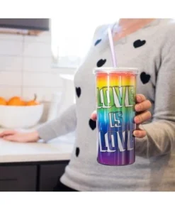 Silver Buffalo Love is Love Rainbow Carnival Cup With Glitter Lid And Straw | Holds 20 Ounces 9 Silver Buffalo Love is Love Rainbow Carnival Cup With Glitter Lid And Straw | Holds 20 Ounces -Water Bottles Sales unnamed file 1233