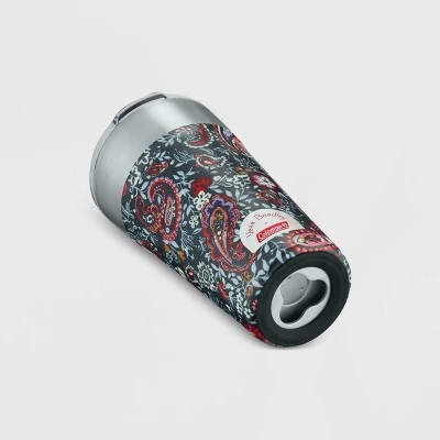 Vera Bradley + Coleman 20oz Brew Stainless Steel Vacuum Insulated Tumbler - Eden Paisley Gray 2 Vera Bradley + Coleman 20oz Brew Stainless Steel Vacuum Insulated Tumbler - Eden Paisley Gray