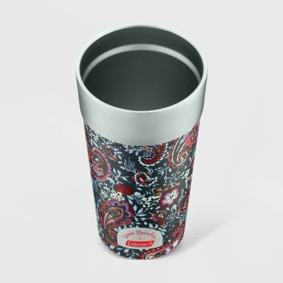 Vera Bradley + Coleman 20oz Brew Stainless Steel Vacuum Insulated Tumbler - Eden Paisley Gray 5 Vera Bradley + Coleman 20oz Brew Stainless Steel Vacuum Insulated Tumbler - Eden Paisley Gray - Image 4
