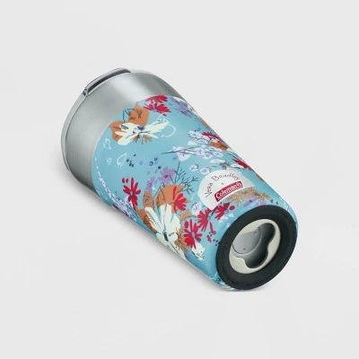 Vera Bradley + Coleman 20oz Brew Stainless Steel Vacuum Insulated Tumbler - Wildflowers Blue 3 Vera Bradley + Coleman 20oz Brew Stainless Steel Vacuum Insulated Tumbler - Wildflowers Blue