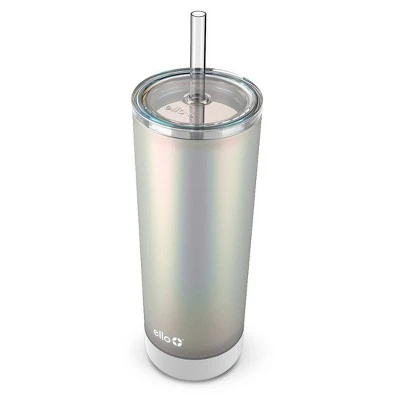 Ello Monterey 24oz Double Wall Plastic Tumbler White Iridescent 4 Ello Monterey 24oz Double Wall Plastic Tumbler White Iridescent - Image 2