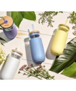 Ello Devon 18oz Glass Tumbler with Lid Purple 9 Ello Devon 18oz Glass Tumbler with Lid Purple -Water Bottles Sales unnamed file 1273