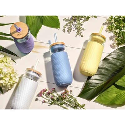 Ello Devon 18oz Glass Tumbler with Lid Purple 5 Ello Devon 18oz Glass Tumbler with Lid Purple - Image 3