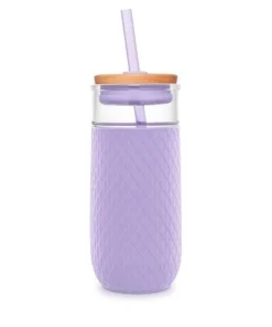 Ello Devon 18oz Glass Tumbler with Lid Purple 11 Ello Devon 18oz Glass Tumbler with Lid Purple -Water Bottles Sales unnamed file 1275