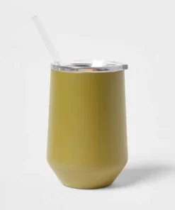 Threshold 12oz Stainess Steel Wine Tumbler with Slide Lid & Straw Orange Branch -Water Bottles Sales unnamed file 1282