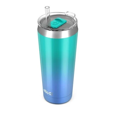 Ello Beacon 24oz Stainless Steel Tumbler - Mint/Blue Fade 4 Ello Beacon 24oz Stainless Steel Tumbler - Mint/Blue Fade - Image 2
