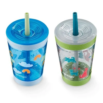 Contigo 14oz 2pk Plastic Clouds & Good Boys' Spill-Proof Kids Tumblers 3 Contigo 14oz 2pk Plastic Clouds & Good Boys' Spill-Proof Kids Tumblers