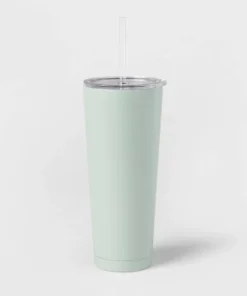 Room Essentials 25oz Double Walled Stainless Steel Vacuum Tumbler with Silicone Lid & Straw White -Water Bottles Sales unnamed file 1302