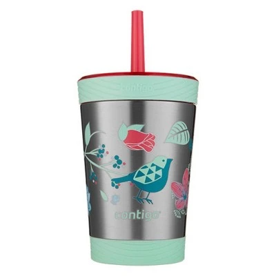 Contigo Kids Stainless Steel Kids Spill-Proof Tumbler with Straw Floral 5 Contigo Kids Stainless Steel Kids Spill-Proof Tumbler with Straw Floral - Image 3