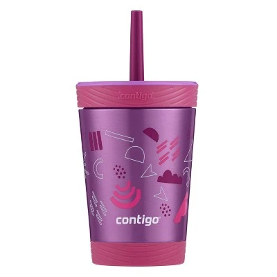 Contigo Kids Stainless Steel Kids Spill-Proof Tumbler with Straw Floral 9 Contigo Kids Stainless Steel Kids Spill-Proof Tumbler with Straw Floral - Image 7