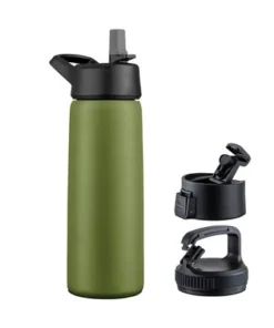 OSTO Stainless Steel Sports Water Bottle; 26 Oz. Triple Insulated Water Bottle Hot ‘n Cold Including 3 Leakproof Lids -Water Bottles Sales unnamed file 1355
