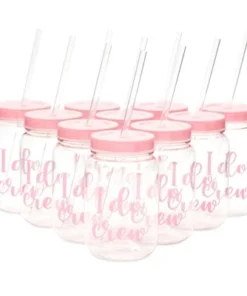 Blue Panda I Do Crew Plastic Mason Jars for Bachelorette Party, Bridal Shower, 12 Piece Set 15 Blue Panda I Do Crew Plastic Mason Jars for Bachelorette Party, Bridal Shower, 12 Piece Set -Water Bottles Sales unnamed file 1420