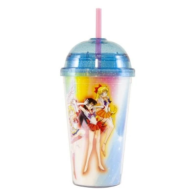 Just Funky Sailor Moon 16oz. Carnival Cup with Glitter Dome Lid 3 Just Funky Sailor Moon 16oz. Carnival Cup with Glitter Dome Lid