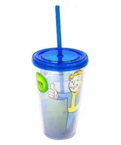 Just Funky Fallout Vault Boy 16oz Carnival Cup w/ Ice Cubes