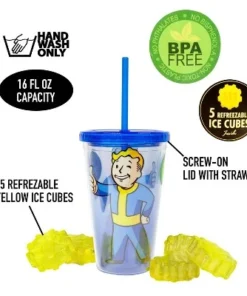 Just Funky Fallout Vault Boy 16oz Carnival Cup w/ Ice Cubes -Water Bottles Sales unnamed file 1522