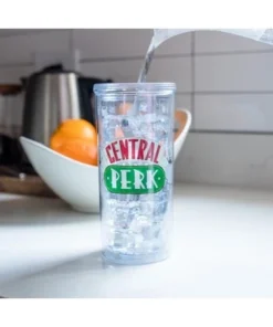 Silver Buffalo Friends Central Perk Cold Cup with Lid and Straw | Holds 20 Ounces -Water Bottles Sales unnamed file 1584