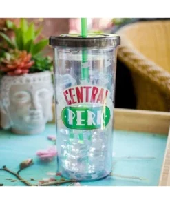 Silver Buffalo Friends Central Perk Cold Cup with Lid and Straw | Holds 20 Ounces -Water Bottles Sales unnamed file 1585
