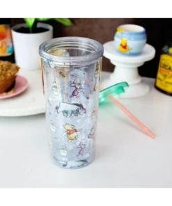 Silver Buffalo Disney Winnie the Pooh Character Toss Acrylic Carnival Cup with Lid and Straw -Water Bottles Sales unnamed file 1597