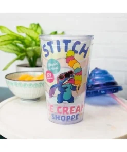 Silver Buffalo Disney Lilo & Stitch Ice Cream Shoppe Acrylic Carnival Cup with Lid and Straw -Water Bottles Sales unnamed file 1602