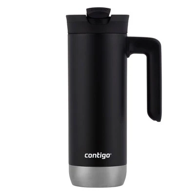 Contigo 20oz Snapseal Insulated Stainless Steel Travel Mug with Handle Licorice 3 Contigo 20oz Snapseal Insulated Stainless Steel Travel Mug with Handle Licorice