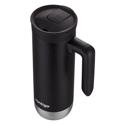 Contigo 20oz Snapseal Insulated Stainless Steel Travel Mug with Handle Licorice 4 Contigo 20oz Snapseal Insulated Stainless Steel Travel Mug with Handle Licorice - Image 2