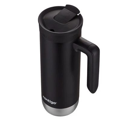 Contigo 20oz Snapseal Insulated Stainless Steel Travel Mug with Handle Licorice 5 Contigo 20oz Snapseal Insulated Stainless Steel Travel Mug with Handle Licorice - Image 3