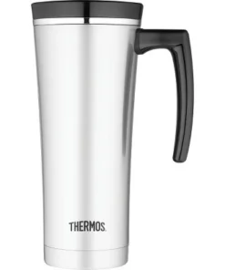 Thermos 16 oz Sipp Insulated Stainless Steel Travel Mug w/ Handle - Silver/Black