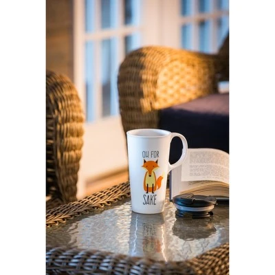 Evergreen Ceramic Travel Mug 17oz. Fox Sake 7 Evergreen Ceramic Travel Mug 17oz. Fox Sake - Image 5