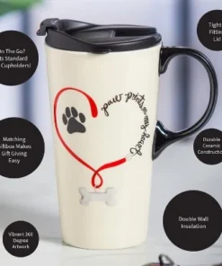 Evergreen Paw Prints Dog Ceramic Travel Coffee Mug, 17 ounces 10 Evergreen Paw Prints Dog Ceramic Travel Coffee Mug, 17 ounces -Water Bottles Sales unnamed file 2237