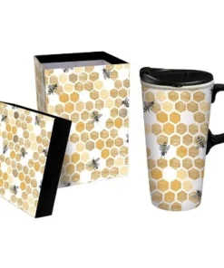 Evergreen Ceramic Travel Cup w/box, 17 OZ., Happy to bee home -Water Bottles Sales unnamed file 2312