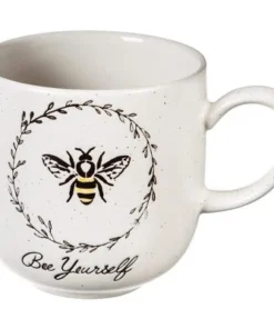 Evergreen Ceramic Cup 12oz Bee Sayings Be Yourself