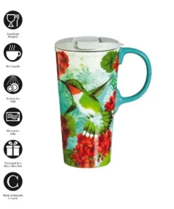 Evergreen Hummingbird Trio Ceramic Travel Coffee Mug, 17 ounces 7 Evergreen Hummingbird Trio Ceramic Travel Coffee Mug, 17 ounces -Water Bottles Sales unnamed file 2432