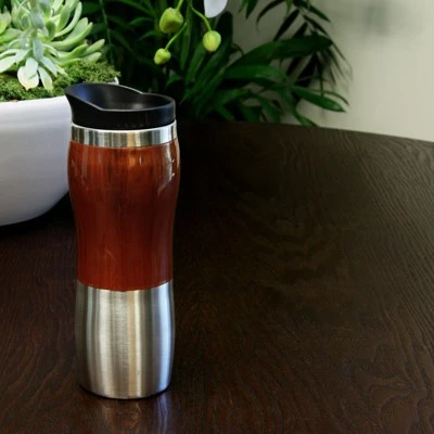 Gibson Home Monaco Cafe 15 Ounce Stainless Steel Thermal Insulated Travel Mug Cup with Lid 4 Gibson Home Monaco Cafe 15 Ounce Stainless Steel Thermal Insulated Travel Mug Cup with Lid - Image 2