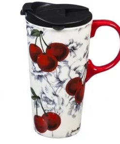 Evergreen Ceramic Travel Cup, 17 OZ. ,w/box, Home Sweet Home -Water Bottles Sales unnamed file 2546