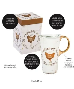 Evergreen Ceramic Travel Cup w/box and Triton Lid, 17 OZ., Farmers Market -Water Bottles Sales unnamed file 2564