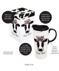 Evergreen Ceramic Travel Cup, 17 OZ. ,w/box, Herd That 9 Evergreen Ceramic Travel Cup, 17 OZ. ,w/box, Herd That -Water Bottles Sales unnamed file 2579