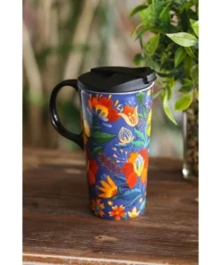 Evergreen Ceramic Travel Cup, 17 OZ. ,w/box, Folky Fun 13 Evergreen Ceramic Travel Cup, 17 OZ. ,w/box, Folky Fun -Water Bottles Sales unnamed file 2587