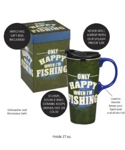Evergreen Beautiful Only Happy When I'm Fishing Ceramic Travel Cup with Lid - 5 x 4 x 7 Inches 12 Evergreen Beautiful Only Happy When I'm Fishing Ceramic Travel Cup with Lid - 5 x 4 x 7 Inches -Water Bottles Sales unnamed file 2608