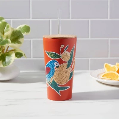 Threshold 18.5oz Stainless Steel Tumbler with Bamboo Lid Bird 3 Threshold 18.5oz Stainless Steel Tumbler with Bamboo Lid Bird