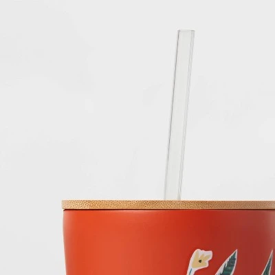 Threshold 18.5oz Stainless Steel Tumbler with Bamboo Lid Bird 4 Threshold 18.5oz Stainless Steel Tumbler with Bamboo Lid Bird - Image 2